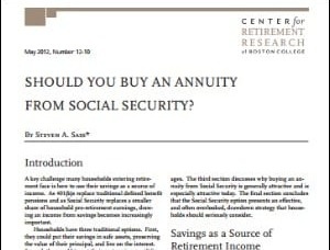 Should You Buy An Annuity From Social Security