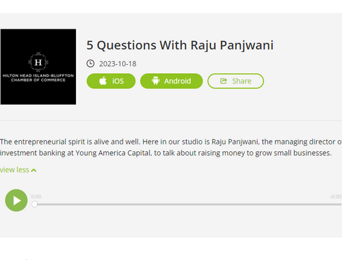 5 Questions With Raju Panjwani 
