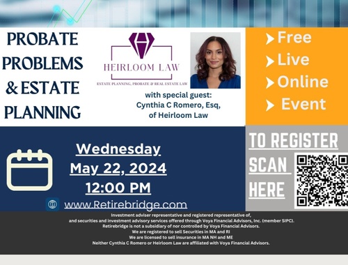 PROBATE PROBLEMS AND ESTATE PLANNING Free Online Event