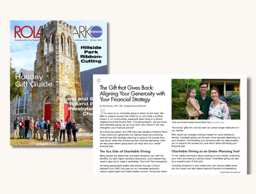 Rowhouse Financial Partners Featured in Roland Park News