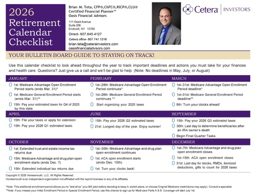 2026 Retirement Checklist
