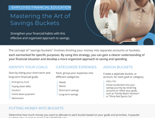 The Art of Saving Buckets