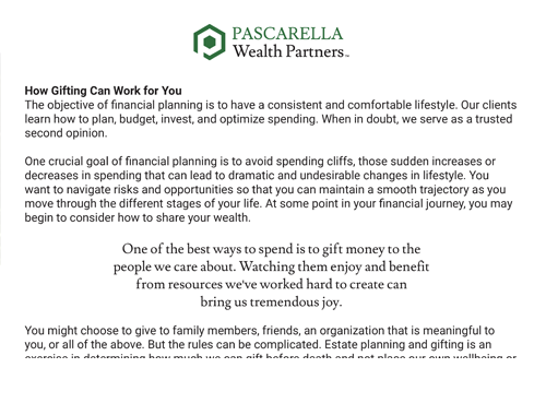 The Power of Giving