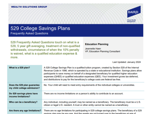 529 Plan Information