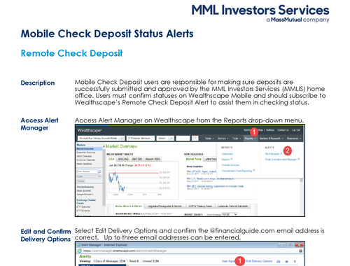 Mobile Check Deposit Status Alerts