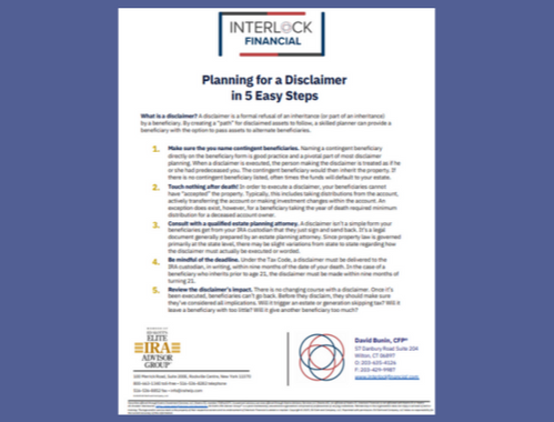 Planning for a Disclaimer in <br/>5 Easy Steps