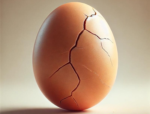 Stage 3: Moderately Cracked Egg (Moderate Stress)