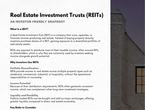 REAL ESTATE INVESTMENT TRUSTS (REITS) GUIDE