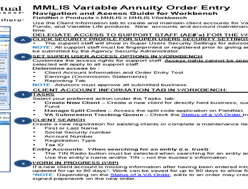 Navigation and Access Guide for Workbench