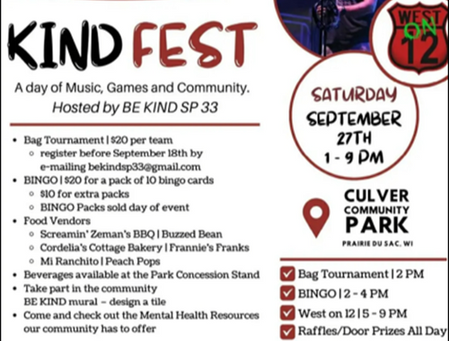 KIND FEST - Saturday, Sept. 27th