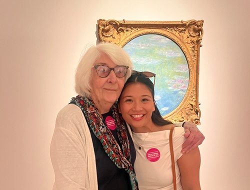 Taking in Monet with grandma