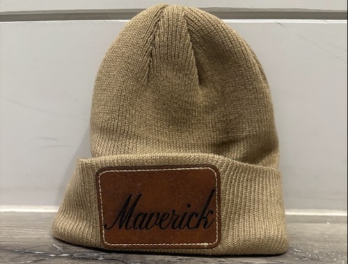 Leather patch for Hat/beanie