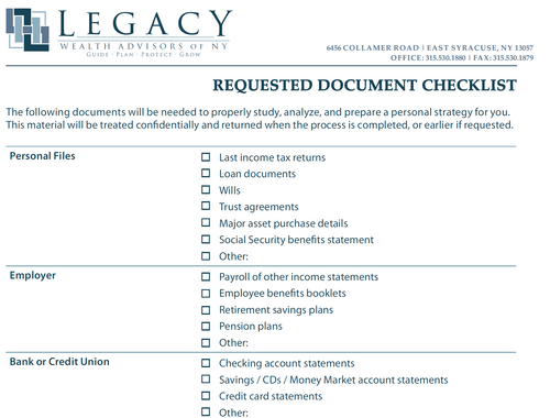 Document Checklist