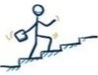 Walking up steps icon
