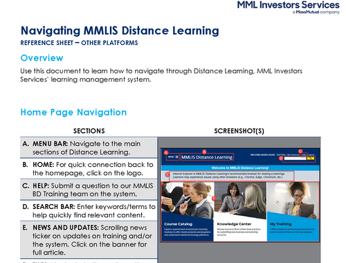 Navigating MMLIS Distance Learning