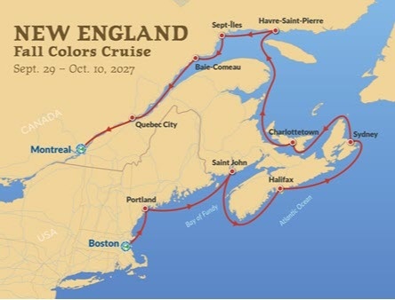Fall Colors Cruise Itinerary