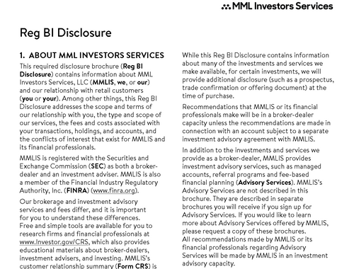 Reg BI Disclosure