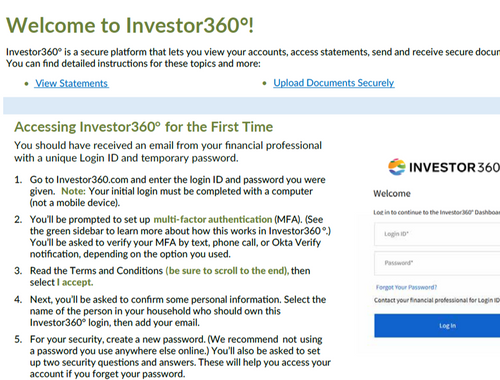 Get Started with Investor360°
