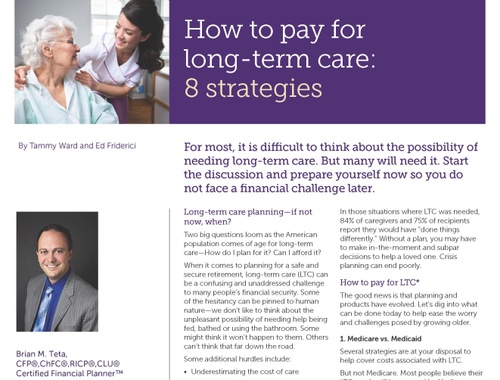 Long Term Care payment strategies