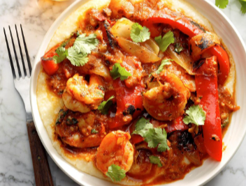 Fajita-style Shrimp & Grits