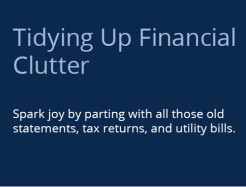 Tidying Up Financial Clutter
