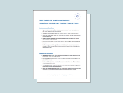 Post-Divorce<br/>Checklist<br/><br/>