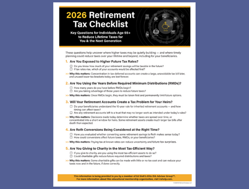 2026 Retirement Tax Checklist