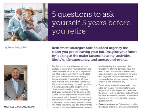 Work with an  RICP® designated advisor !