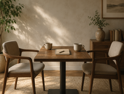 A person across the table — not an algorithm.<br/>