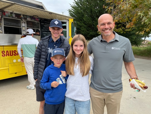 Supporting Dad at Golf Tournament