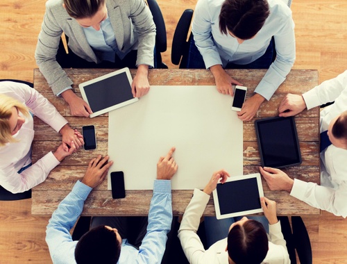 Business people having a meeting