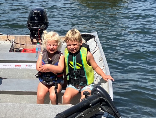 Chris' kiddos enjoying some lake time