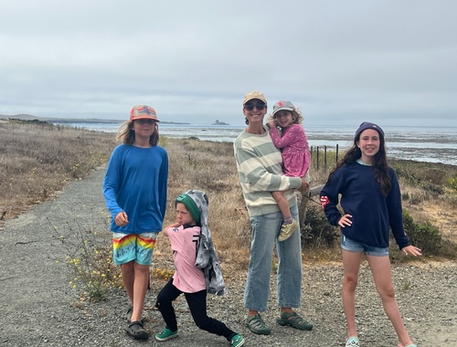Emily and her family enjoy time camping in San Simeon