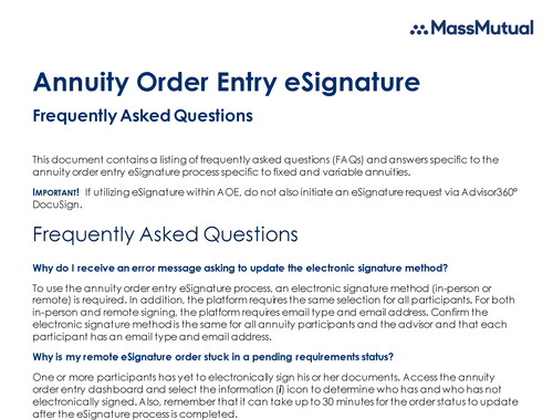 eSignature FAQs