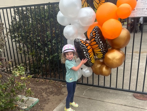 Emily's youngest starting her first day at Monarch Grove