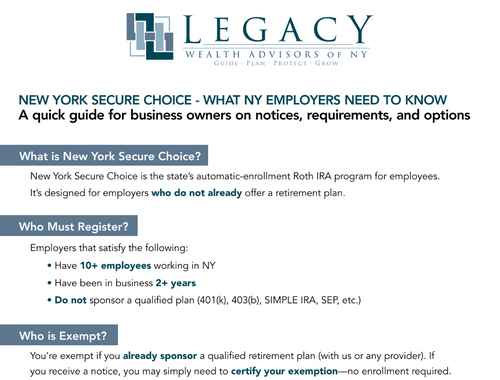 NY Secure Choice Info