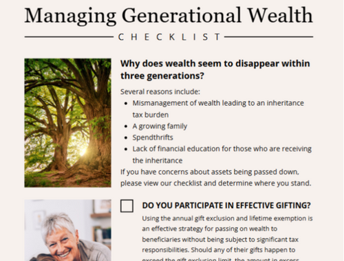 Generational Wealth Planning Checklist