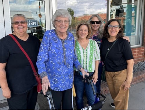 Jenny and friends reminiscing