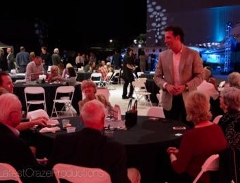 Guests taking a break to sit and have a bite to eat
