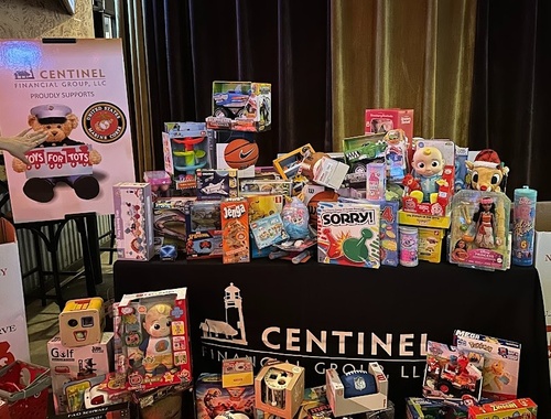 2025 CFG holiday party & Toys for Tots Drive at Patriot Place.