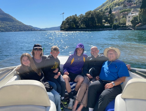 Enjoying boat time European Style