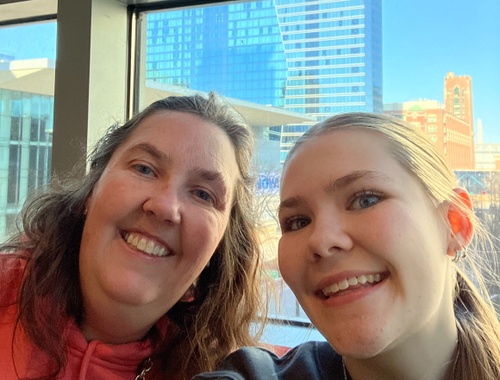 Shelley Bowen with her daughter