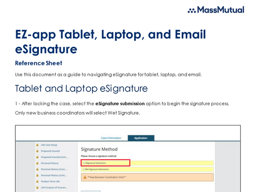 EZ-app Tablet, Laptop, and Email eSignature