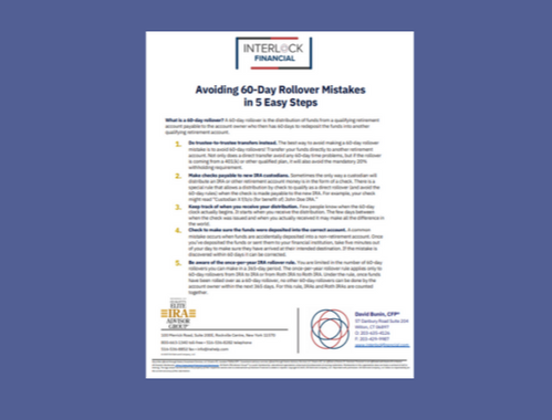 Avoiding 60-Day Rollover Mistakes in 5 Easy Steps