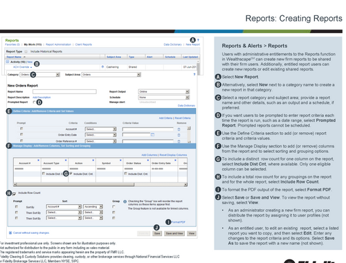 Wealthscape: Creating Reports