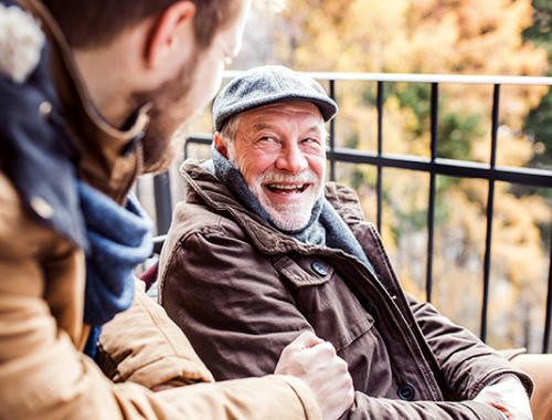 Photo of elderly man smiling
