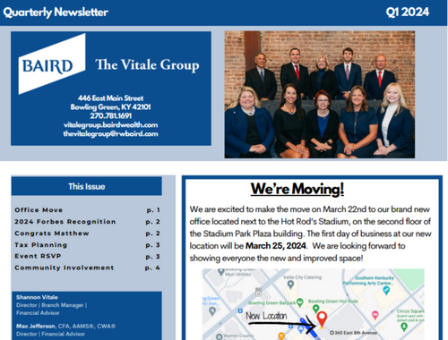 First Quarter Newsletter 2024