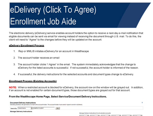 eDelivery Enrollment Job Aid