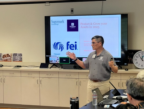 Derek Ferriera speaks to FEI Hawaii