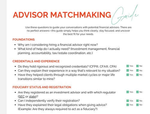 Advisor Matchmaking Guide